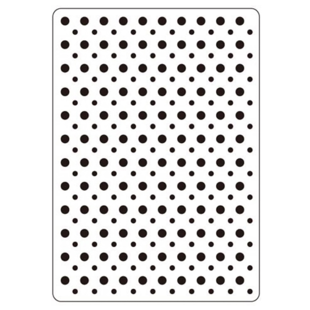Darice 4” x 6” embossed folder - MULTI DOTS BACKGROUND